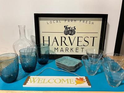 Pier1 serving tray w/multiple items