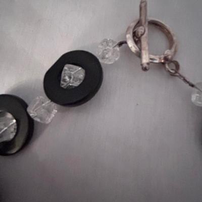 Dark Colored Glass and Other Beaded Necklaces (ST-BB)