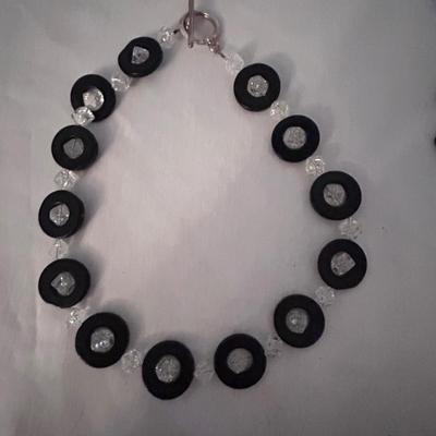 Dark Colored Glass and Other Beaded Necklaces (ST-BB)
