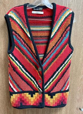 Harold’s Multi-colored 100% Cotton Knitted Vest size M