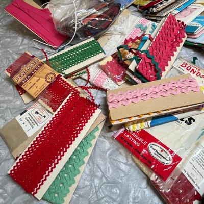 Flat of rickrack and other