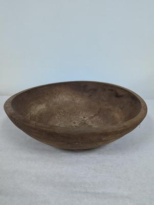 Antique Primitive Round Wood Dough Bowl