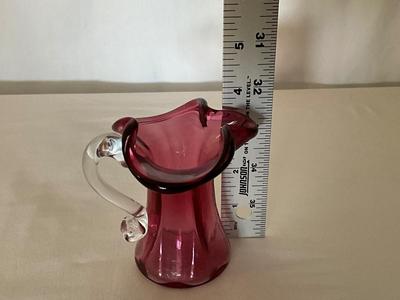 Cranberry Mini Red Glass pitcher