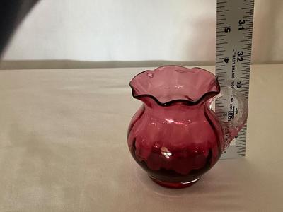 Cranberry Mini Glass Pitcher