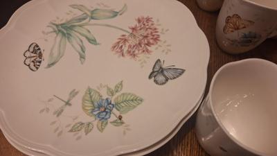 Butterfly meadow Lenox dishes -24 peices