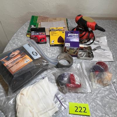 Sander & paint supplies