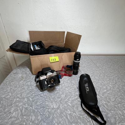 Yashica camera and supplies