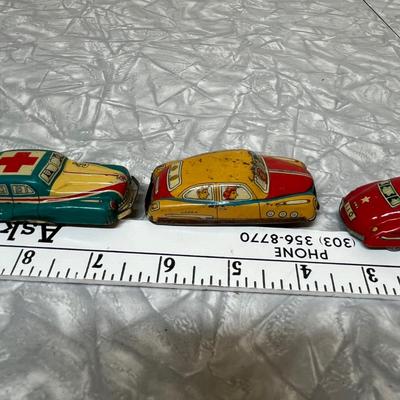 Antique tin cars