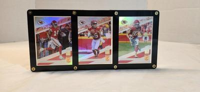 Kansas City Chiefs 3 card plaque, Sammy Watkins, Patrick Mahomes II, Travis Kelce 2019
