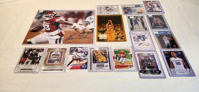 Miscellaneous sports memorabilia cards class signed photographs Rhamondre Stevenson