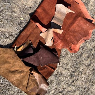 Large lot of leather