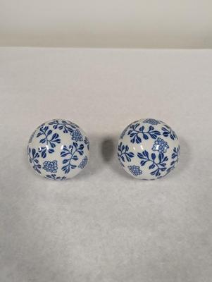 Blue & White Spherical Porcelain Balls