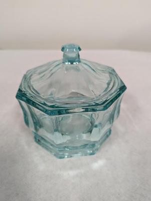 Vintage Indiana Glass Light Aqua Candy Dish