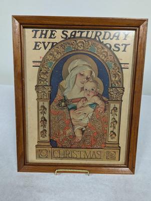1927 Framed Christmas Virgin Mary Jesus Religion Christmas Cover