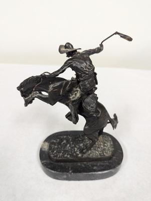 Signed Frederic Remington Bronco Buster Figure