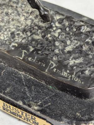 Signed Frederic Remington Bronco Buster Figure