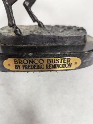 Signed Frederic Remington Bronco Buster Figure