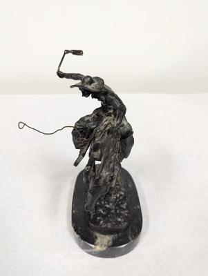Signed Frederic Remington Bronco Buster Figure