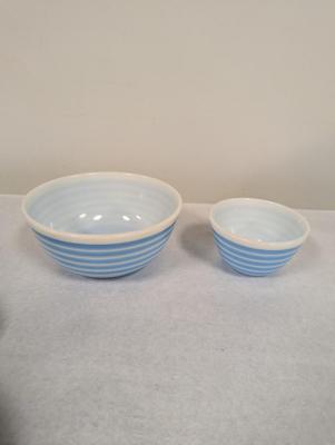 Blue & White Pyrex Mixing Bowls
