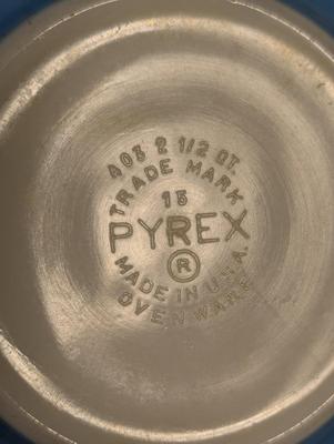 Blue & White Pyrex Mixing Bowls