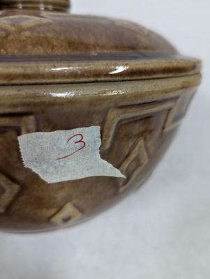 Diamond & Block Glazed Mixing Bowl With Lid Choice 3