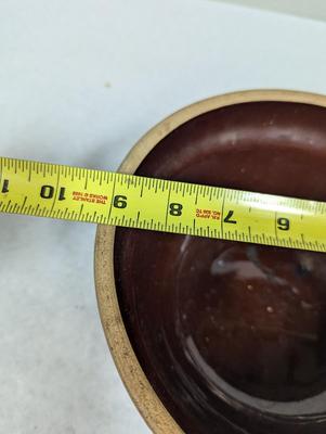 Vintage Brown Glazed Mixing Bowl