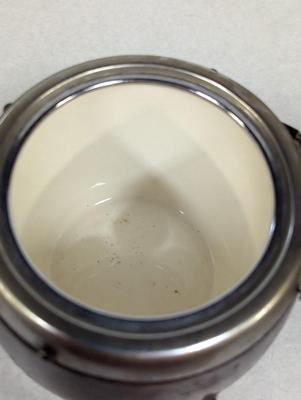 Wooden Oak Biscuit Barrel Silver Plated Porcelain Lining