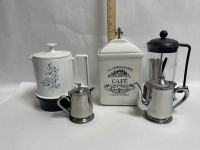 Mixed Lot of Vintage Coffee Bar Accessories