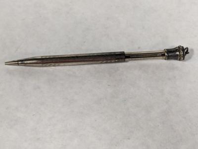 Old Silver Plated Wahl Eversharp Lead Mechanical Pencil With Top Ring Made In USA