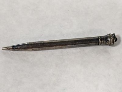 Old Silver Plated Wahl Eversharp Lead Mechanical Pencil With Top Ring Made In USA