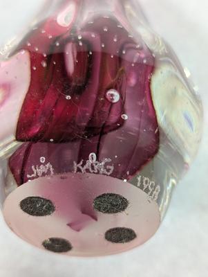 Signed Jim Karg 1998 Glass Sculpture