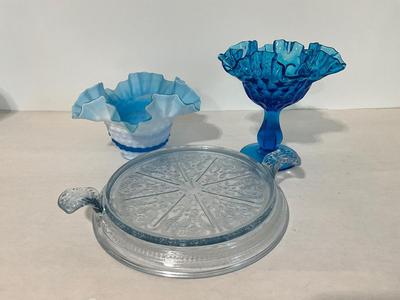 Vintage Blue Glass Items
