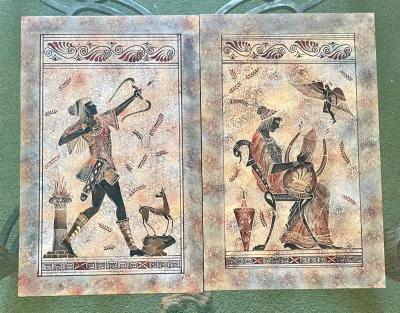 Greek Themed Wall Art Pair