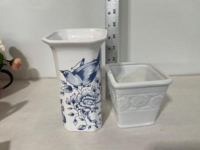 Home Decor Set Blue Vase, Pick crock