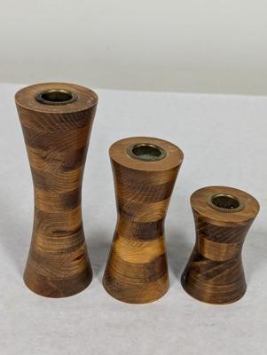 Hand Crafted Signed Candle Holders