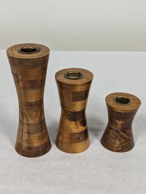 Hand Crafted Signed Candle Holders