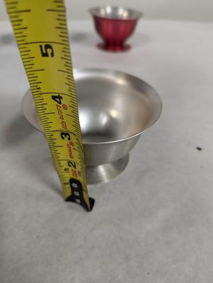 Vintage MCM Anodized Aluminum Ice Cream Bowls