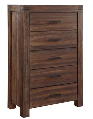 Lot 4: Dark Wood Chest of Drawers