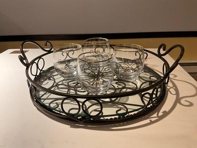 Tray and Glasses