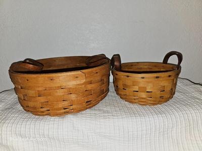 Lot 15: Longaberger Baskets & Small Metal Milk Can