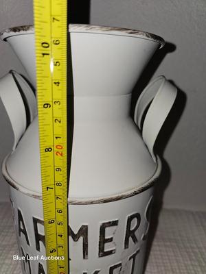 Lot 15: Longaberger Baskets & Small Metal Milk Can