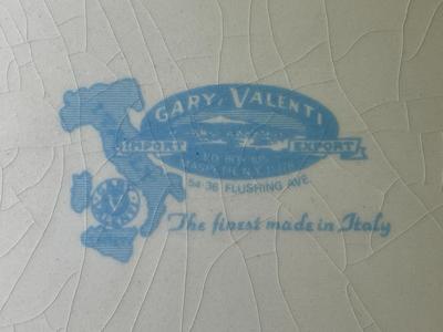 Vintage 1960s Gary Valenti Oval Floral Serving Platter "Carretto Siciliano" Good Condition has some Crazing.