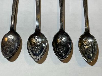 4-Vintage Rolex Silver Plated Collectible Baby Spoons in Good Preowned Condition.
