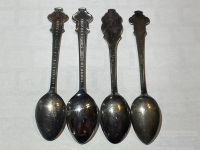 4-Vintage Rolex Silver Plated Collectible Baby Spoons in Good Preowned Condition.