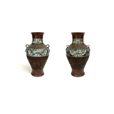 439 Pair of Japanese Cloisonné Vase