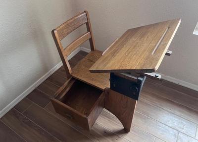 Lot 24: Vintage Childrens School Desk