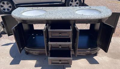 Lot 28: Double Sink Bathroom Vanity