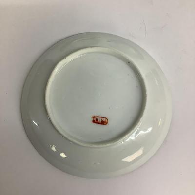 450 Antique Famille Verte Bone China "Bok Choy" Plates & Saucer
