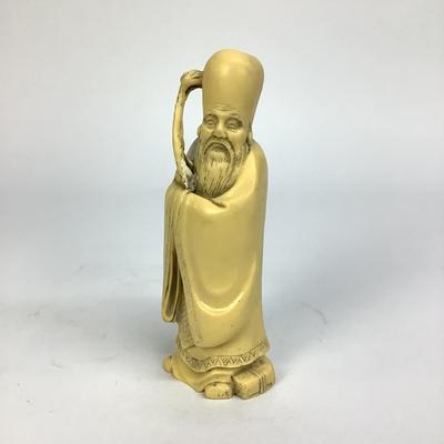 453 Vintage Chinese Deity Shou Lao Resin Figure