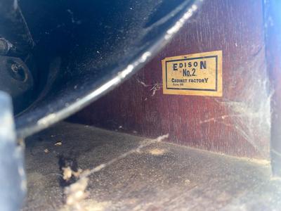 Thomas A Edison Diamond Disc Phonograph with some records